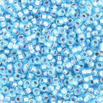 Miyuki Rocailles 11/0 1018 Silverlined AB Aqua