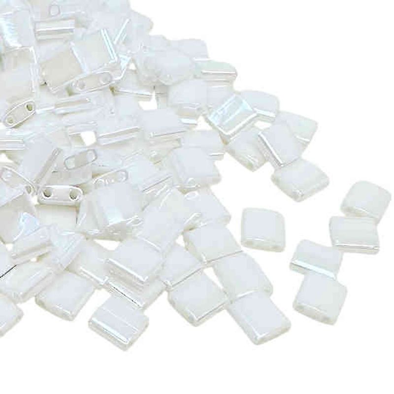 Miyuki Tila 5 x 5 mm Kralen - 420 Ceylon pearl white, 10 stuks