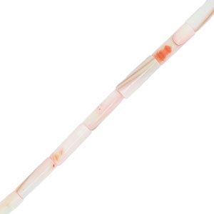 Schelp kralen tube light pink, 2 stuks