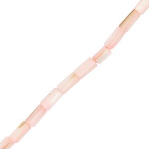 Schelp kralen tube Light pink 8x4 mm, 6 stuks