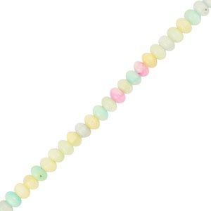 Schelp kralen rondellen Multicolor Pastel 3x5 mm, 10 stuks