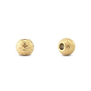Roestvrij stalen (RVS) Stainless steel kraal 6mm Gold, per stuk
