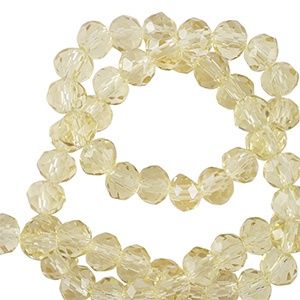 Top Facet kralen 3x2mm disc Tuscany Yellow, 30 stuks