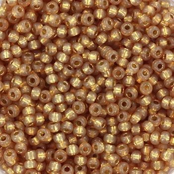 Miyuki Rocailles 11/0 4243 Duracoat Silverlined Dyed Topaz Gold