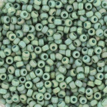 Miyuki Rocailles 11/0 4701 Duracoat Glazed Frosted Rainbow Celadon