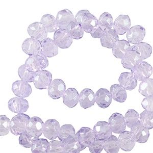 Top Facet kralen 3x2mm disc Light violet purple, 30 stuks