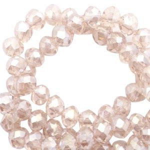Top Facet kralen 3x2mm disc Champagne, 30 stuks