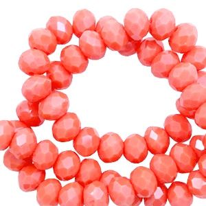 Top Facet kralen 3x2mm disc Vermilion red-pearl shine coating, 30 stuks
