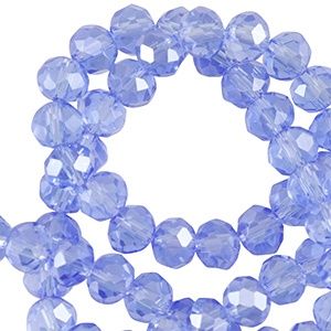 Top Facet kralen 5x6mm disc Dodger blue, 25 stuks
