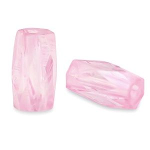 Top Facet kralen tube Azalea pink 5x3 mm, 10 stuks