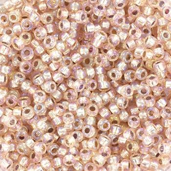 Miyuki Rocailles 11/0 1023 Silverlined AB Light Blush