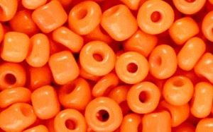 Glaskralen Rocailles 8/0 (3mm) Neon orange, 10 gram