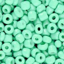 Glaskralen Rocailles 6/0 (4mm) Bright Jade Green, 10 gram