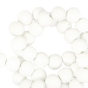 Polymeer kralen 6mm White, 20 stuks