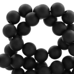 Polymeer kralen 6mm Black, 20 stuks