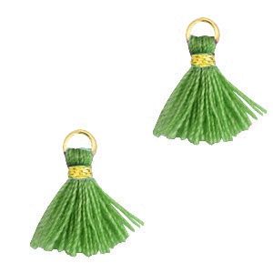 Kwastje 1.2cm Gold-jungle green