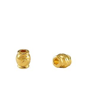 Kralen DQ metaal 5mm Goud (nikkelvrij), 2 stuks