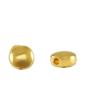Kralen DQ metaal 6mm Goud (nikkelvrij), 2 stuks