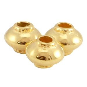 DQ metaal kraal cone 5mm Goud (nikkelvrij), 2 stuks