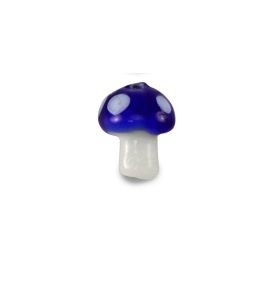 Glaskraal paddenstoel blauw, per stuk