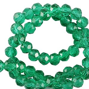 Top Facet kralen 3x2mm disc Eden green, 30 stuks