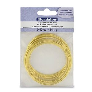Beadalon memory wire large bracelet size Goud