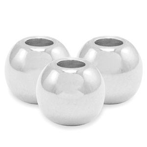 Kralen DQ metaal 3mm Antiek zilver (nikkelvrij), per 10 stuks