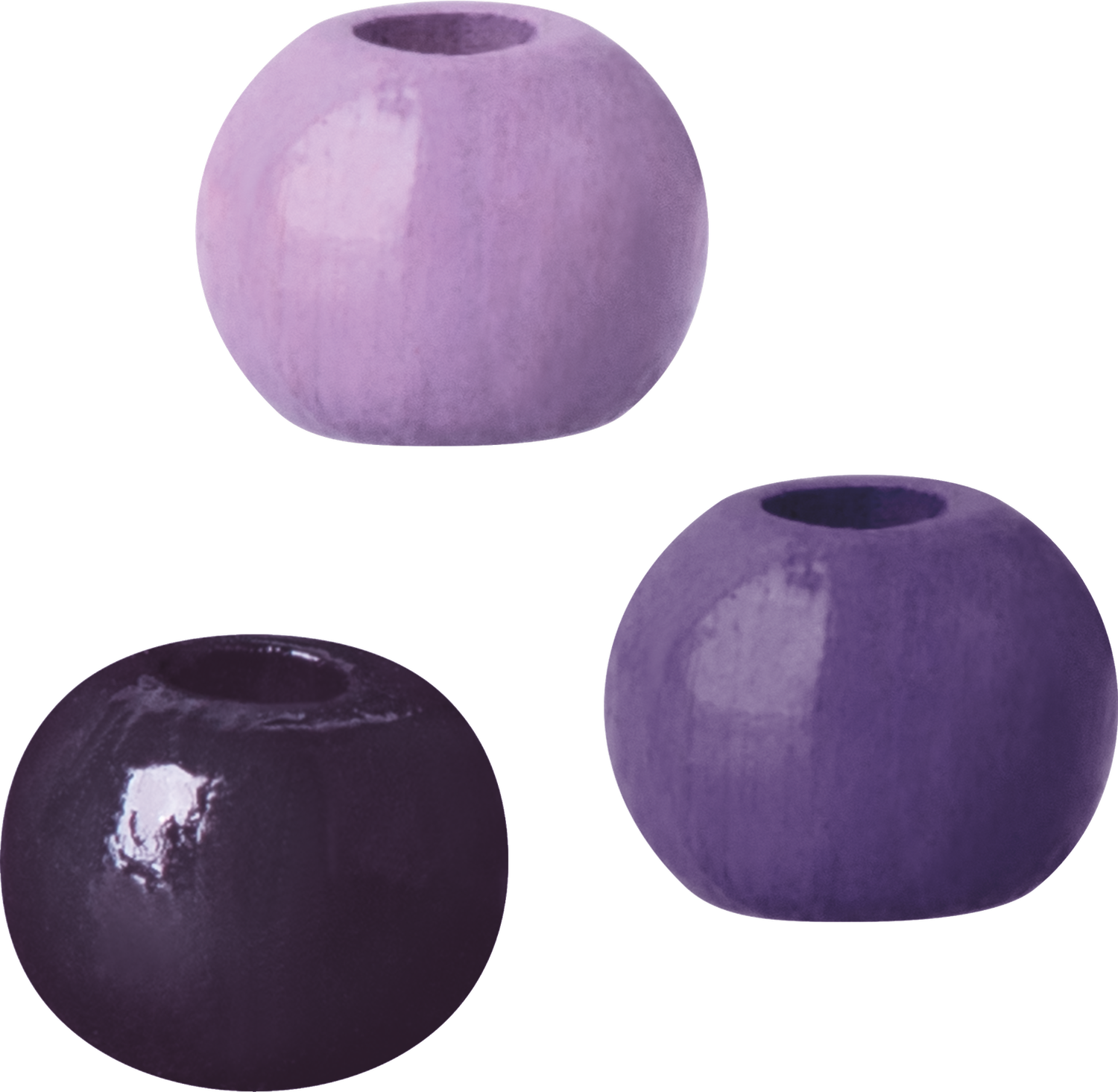 KNORR prandell 216012405 Houten kralen mix | rond, Ø 4 mm, paars, 165 stuk