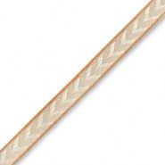 Lint met tekst Pijl Sandstone Brown, per meter