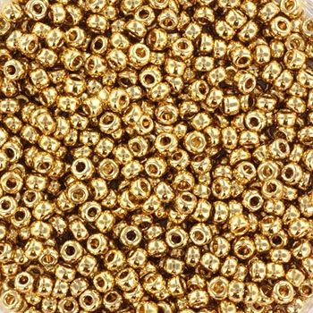 Miyuki Rocailles 11/0 0193 24KT Gold Light Plated