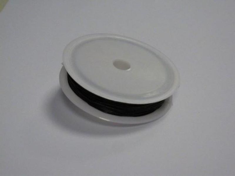 Elastiek rijgdraad 0.8mm Zwart, 8 meter