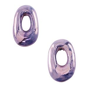 DQ Grieks keramiek kraal ovaal Violet blue
