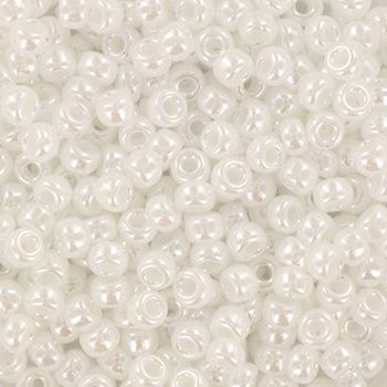 Miyuki Rocailles 8/0 0528 Ceylon White Pearl