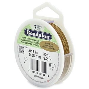 Beadalon Rijgdraad 7 draads 0.38mm Satin Gold 9.2 meter