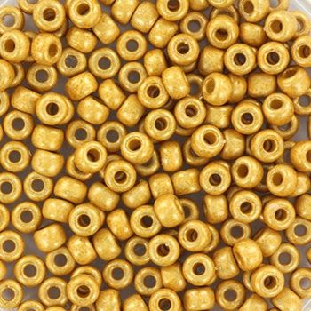 Miyuki Rocailles 8/0 4202F Duracoat Galvanized Matte Gold