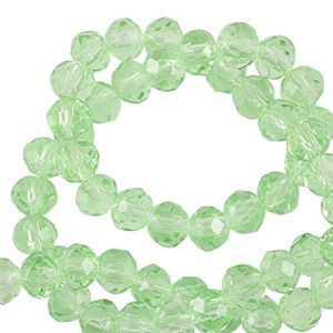 Top Facet kralen 3x2mm disc Spring Green, 30 stuks
