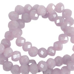Top Facet kralen 3x2 mm disc Lavender fog-pearl shine coating, 30 stuks