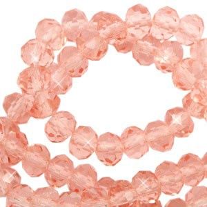 Top Facet kralen 6x4mm disc Smashing pink, 20 stuks