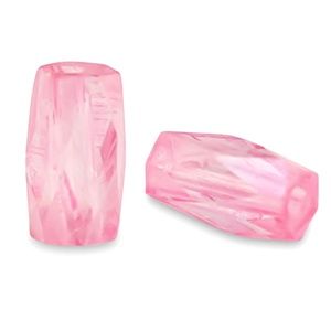 Top Facet kralen 5x3mm tube Peonia pink, 10 stuks