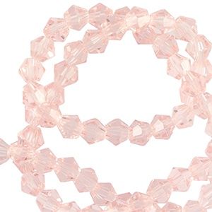 Top Facet kralen bicone 6mm Azalea pink, 10 stuks
