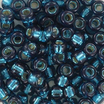 Miyuki Rocailles 6/0 1425 Silverlined Dyed Blue Zircon