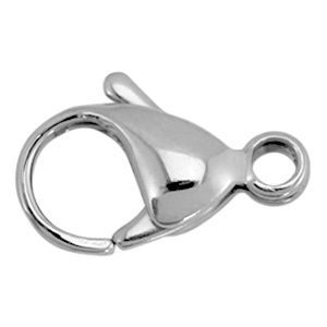 Karabijnsluitingen 12mm RVS Stainless Steel Zilver, 2 stuks
