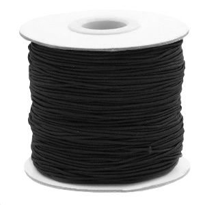 Gekleurd elastisch draad 1,0 mm Black