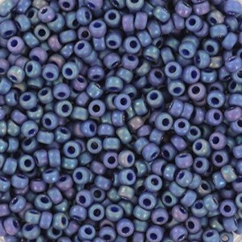 Miyuki Rocailles 8/0 4703 Opaque Glazed Frosted Rainbow Bayberry