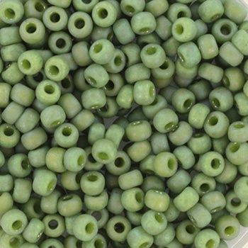 Miyuki Rocailles 8/0 4698 Opaque Glazed Frosted Pistachio