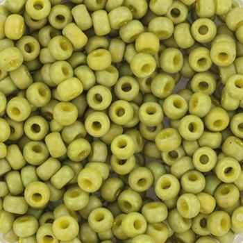 Miyuki Rocailles 8/0 4697 Opaque Glazed Frosted Rainbow Olive