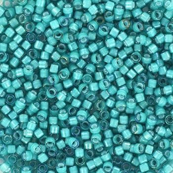 Miyuki Delica 11/0 DB-1782 White Lined AB Teal