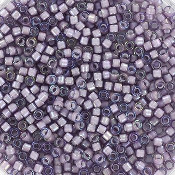 Miyuki Delica 11/0 DB-1789 White Lined AB Amethyst