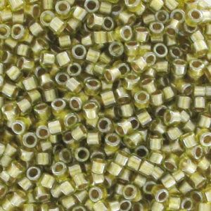 Miyuki Delica 11/0 DB-0908 Sparkling Lt. Yellow Lined Chartreuse
