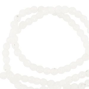 Natuursteen kralen 3mm facet geslepen Soft white, 12 stuks